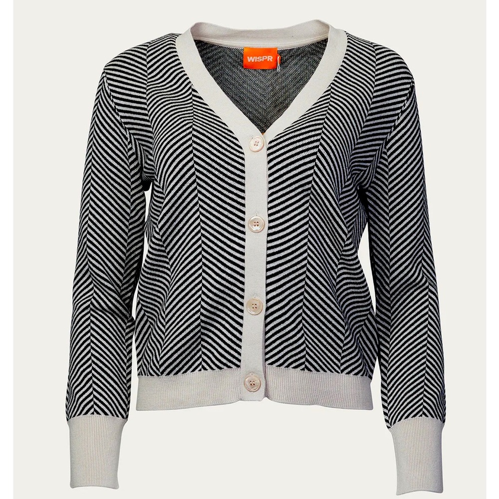 HERRINGBONE COTTON SILK-BLEND CARDIGAN
BRODIE CASHMERE SMALL - Picture 1 of 6